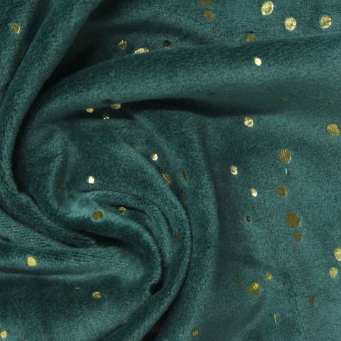 Gold Dots Velvet, Polyester