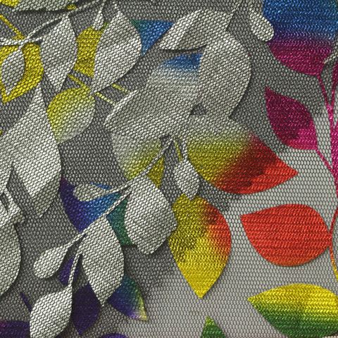 Bold Floral 100% Polyester Mesh Fabric