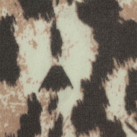 Animal Print Brushed Polyester Stretch Chunky Knit Fabric