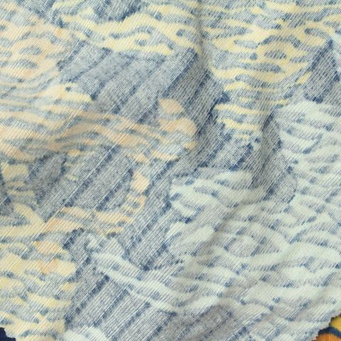 Printed Polyester Stretch Rib Knit Fabric