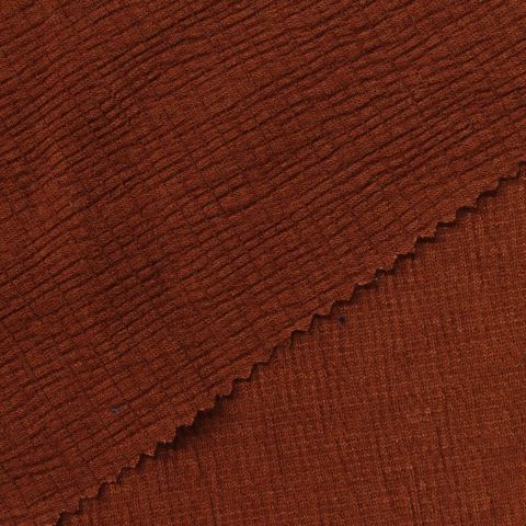 Slub Polyester Viscose Stretch Crepe Fabric