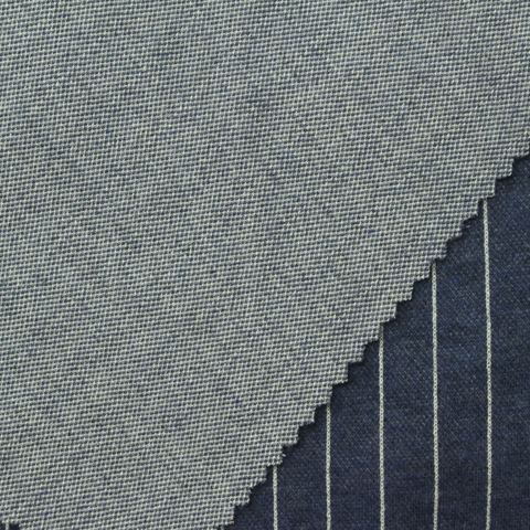 Fine Striped Polyester Viscose Stretch Ponte Knit Fabric