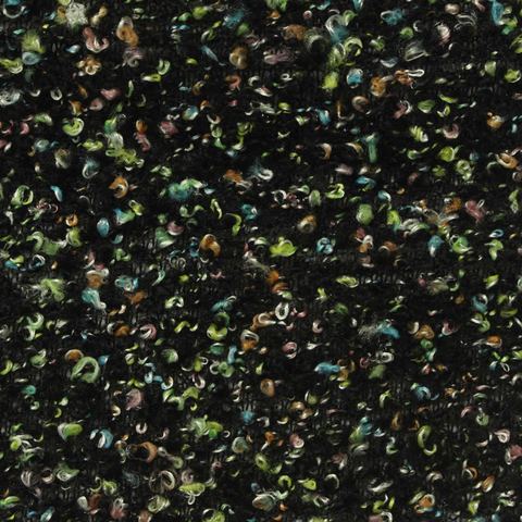 Black Flecks Sherpa Fleece, Polyester
