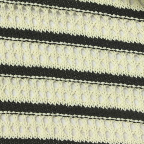 Striped Polyester Cotton Pointelle Knit Fabric