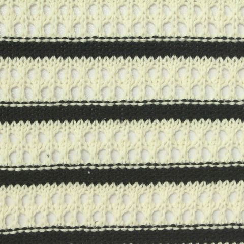 Striped Polyester Cotton Pointelle Knit Fabric