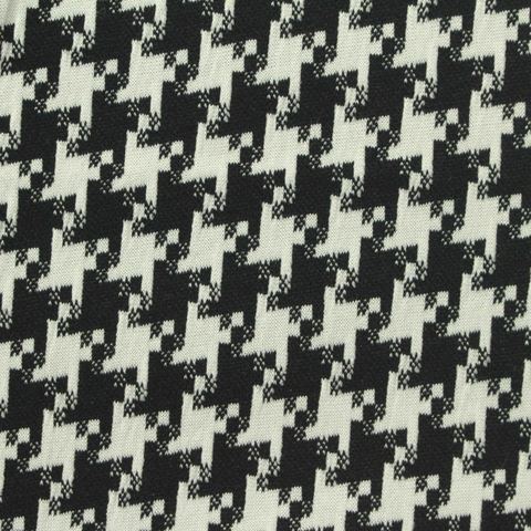 Plaid Polyester Stretch Knit Fabric