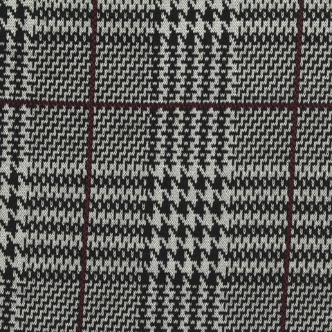 Bold Plaid Polyester Viscose Stretch Knit Fabric