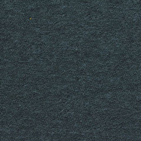 Dark Teal Marl French Terry, Cotton-Poly
