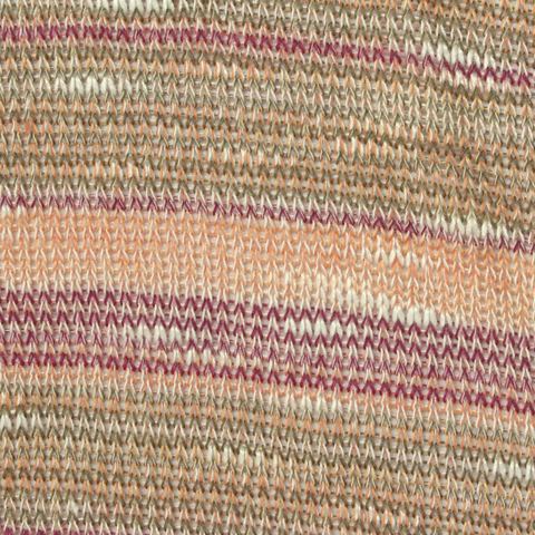 Striped Polyester Viscose Stretch Chunky Knit Fabric