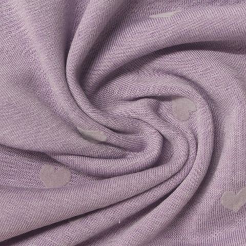 Jacquard Flocked Polyester Viscose French Terry Fabric