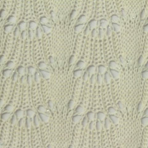 Cream Openwork Pointelle Knit, Poly-Cotton