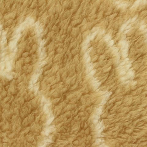 Tan Irregular-Animal Print Sherpa Fleece, Polyester