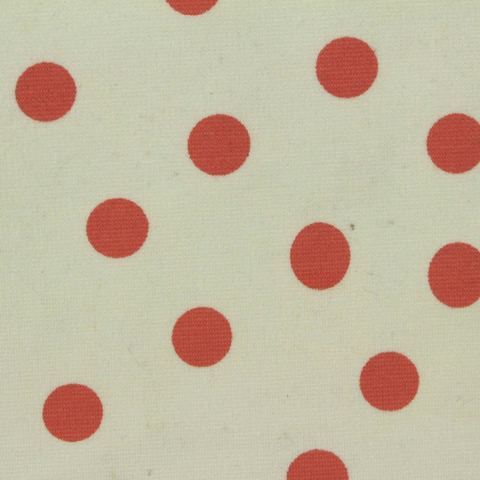 Red Polka-Dot Ponte Knit, Cotton-Poly