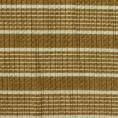 Striped Polyester Stretch Rib Knit Fabric