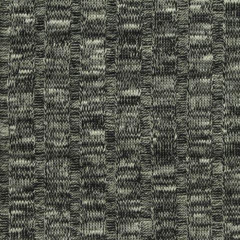 Black Marl Rib Knit, Poly-Cotton