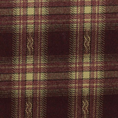 Bold Plaid Brushed Polyester Viscose Stretch Woven Fabric