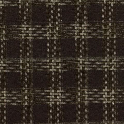 Bold Plaid Brushed Polyester Viscose Stretch Woven Fabric