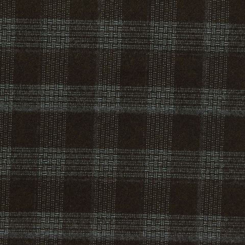 Bold Plaid Brushed Polyester Viscose Stretch Woven Fabric