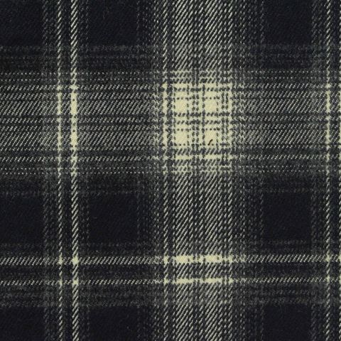 Bold Plaid Brushed Polyester Viscose Stretch Woven Fabric