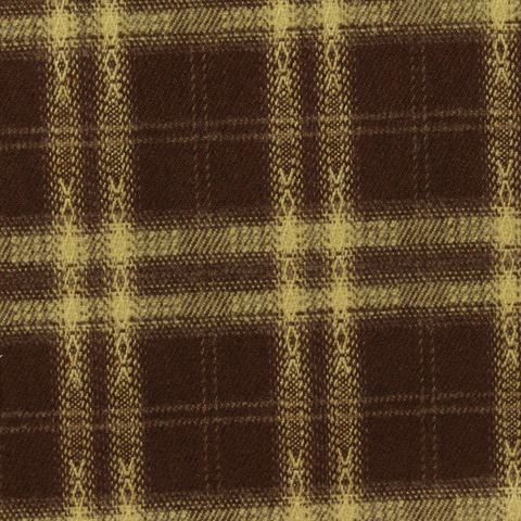 Bold Plaid Brushed Polyester Viscose Stretch Woven Fabric