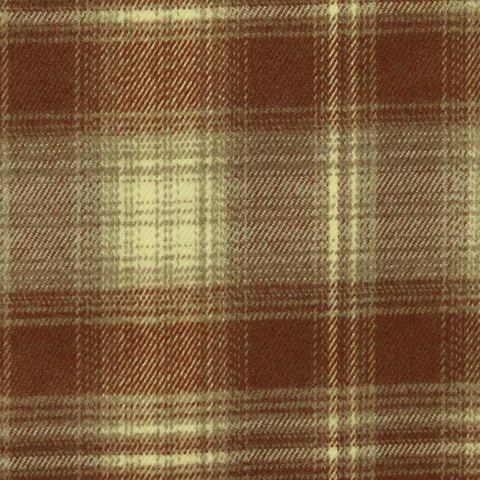 Bold Plaid Brushed Polyester Viscose Stretch Woven Fabric