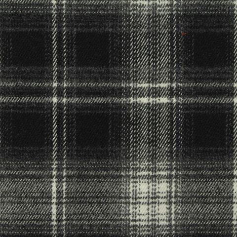 Black Plaid Woven, Poly-Viscose