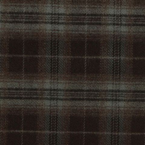 Bold Plaid Brushed Polyester Viscose Stretch Woven Fabric