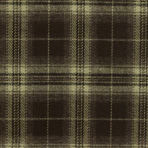 Bold Plaid Brushed Polyester Viscose Stretch Woven Fabric