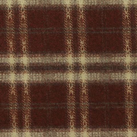Maroon Bold-Plaid Woven, Poly-Viscose