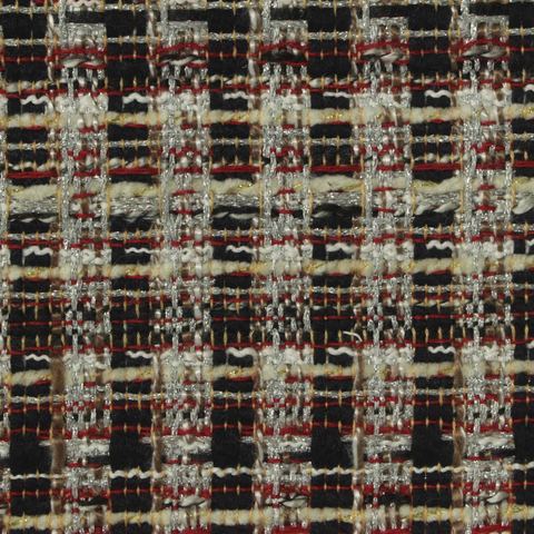 Plaid Polyester Bouclé Fabric