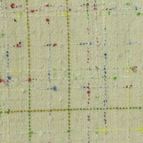 Cream Check Bouclé, Poly-Wool