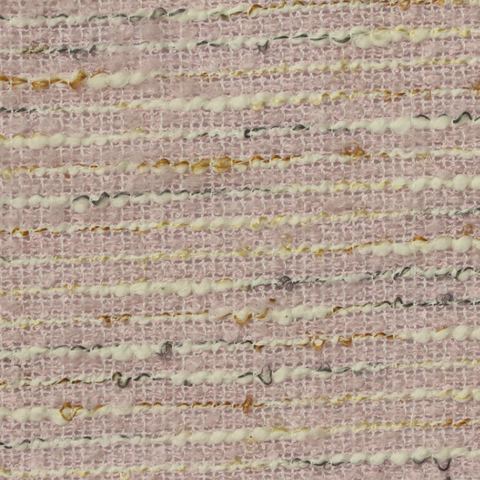 Pink Horizontal-Stripe Bouclé, Poly-Cotton