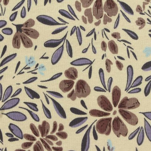 Floral Cotton Polyester Velvet Fabric