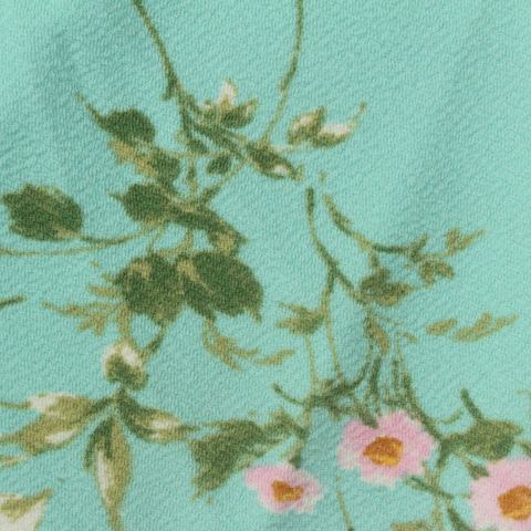 Floral Polyester Stretch Knit Fabric