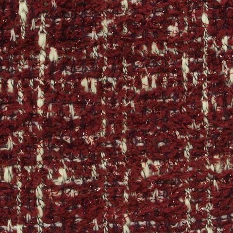 Plaid Polyester Cotton Bouclé Fabric