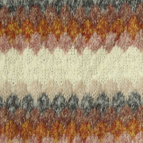 Striped Polyester Chunky Knit Fabric