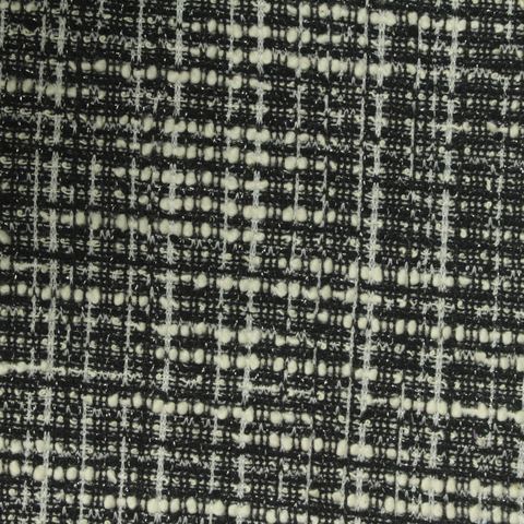 Black Grid Bouclé, Poly-Cotton