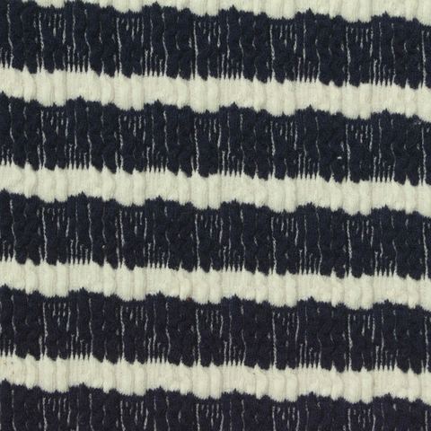 Striped Polyester Viscose Stretch Crepe Fabric