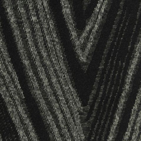 Black Geometric Pointelle Knit, Polyester