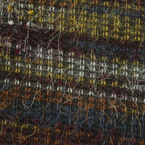 Striped 100% Polyester Chunky Knit Fabric