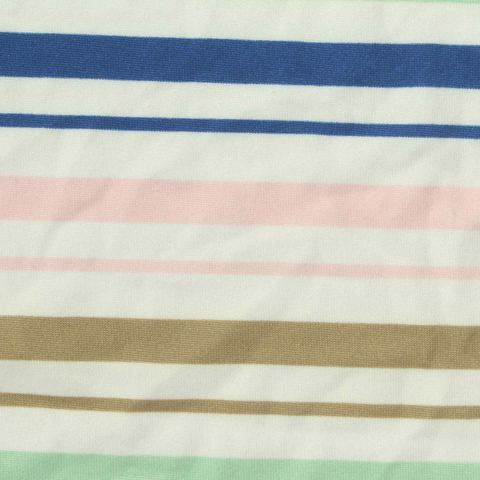 Striped Polyester Stretch Milk Silk Knit Fabric