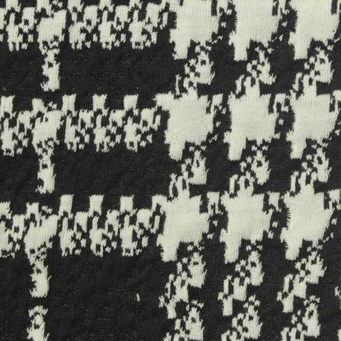 Bold Plaid Polyester Stretch Knit Fabric