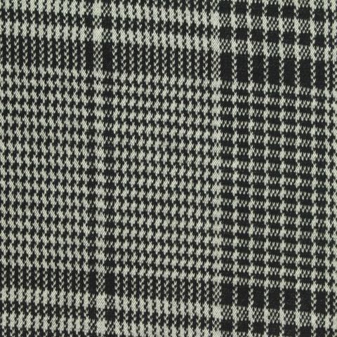 Plaid Polyester Viscose Stretch Knit Fabric