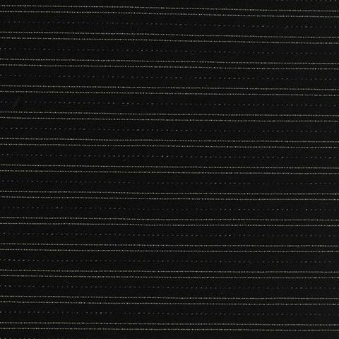 Black Horizontal-Stripe Bengaline, Viscose-Nylon
