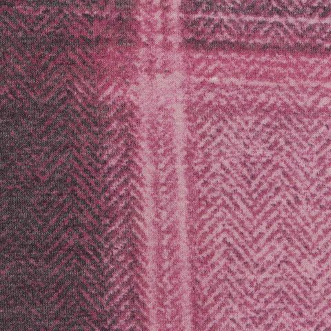 Bold Plaid Polyester Viscose Stretch French Terry Fabric