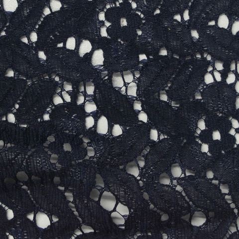 Navy Openwork Lace, Nylon-Cotton
