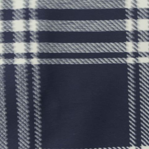 Bold Plaid Brushed Polyester Stretch Sateen Fabric