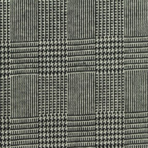Bold Plaid Polyester Viscose Stretch Knit Fabric