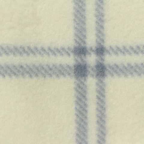Light Blue Plaid Fleece, Polyester