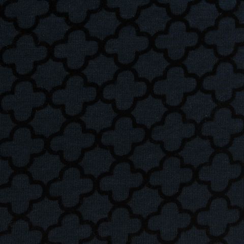 Jacquard Flocked Polyester Viscose Stretch Knit Fabric